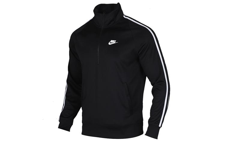 Nike Sweatshirts Men s Black Stand Collar Moderate Regular CJ4393-010 M