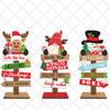 Youqi Christmas Wooden Ornaments: Faceless Old Man, Snowman, and Reindeer Festival Decorations for Desktop
