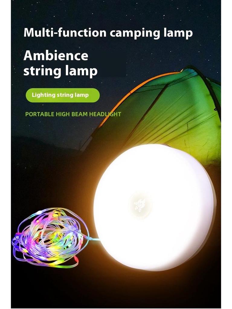 Multifunctional Solar Camping String Lights: Colorful Festival & Atmosphere Tent Lighting