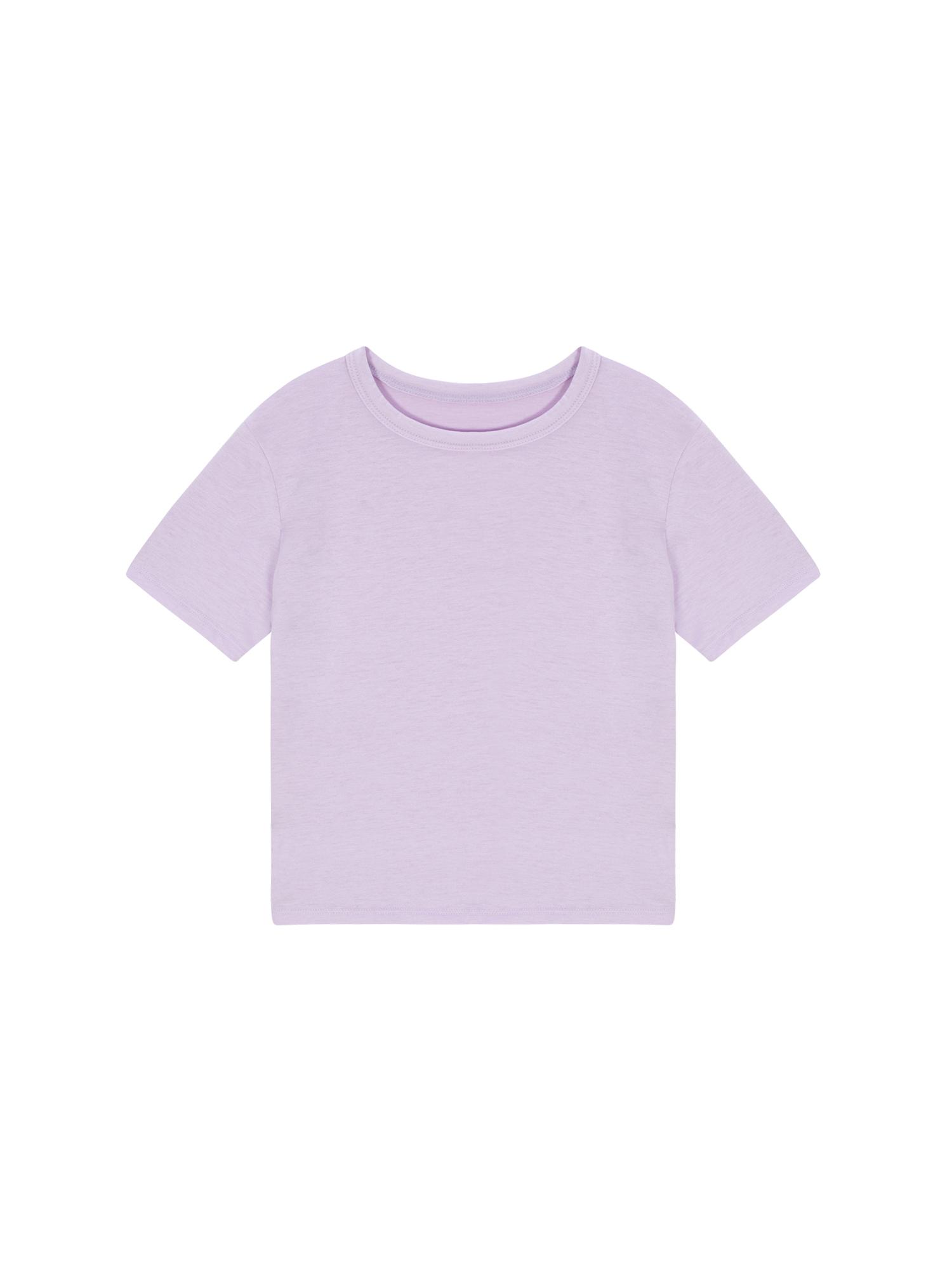Salad Basket Lace Tag Crop Tee - Purple Pink Free