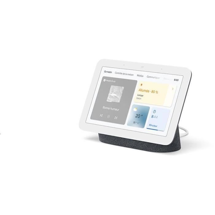 Affichage intelligent - Google Nest Hub 2nd Gen - Anthracite - Contrôlez des centaines d'appareils connectés