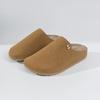 Baotou Slippers Autumn New Round Toe Deep Mouth Cow Suede Soft Sole Non-slip Wear-resistant Flat Shoes