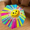 1PC smile heart Automatic Open/Close Umbrella with Windproof, 8-Rib Sturdy Canopy, Durable Ribs, Fashionable Design, Outdoor Accessory, Fun Prin, Holi