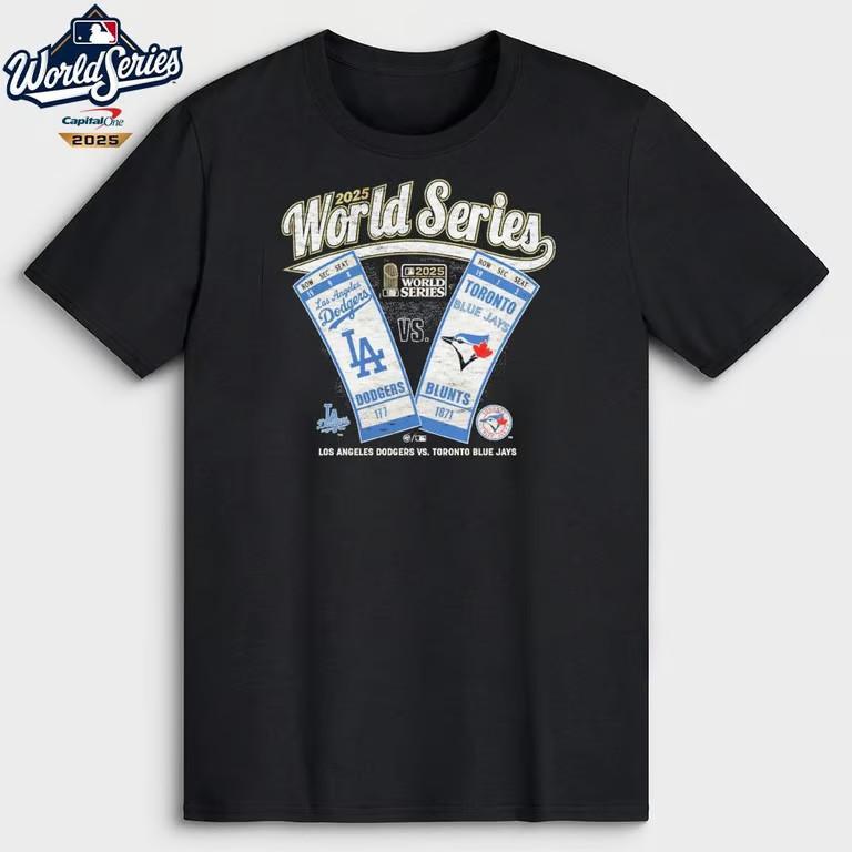 

Блю Джейс против. Футболка с изображением матча Dodgers 2025 World Series (1) Футболка Unisex L