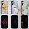 Airplane Map  Phone Case For Samsung S23,23,22,30,21,10,9,Note20 Ultra,Lite,Ultra,5G,Plus,FE,Black Soft Case