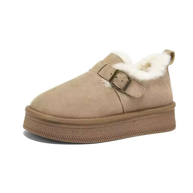Plüsch warme bequeme dicksohlige Freizeitschuhe Schneestiefel Damen Winter neu plüschverdickte flauschige Schuhe Damen