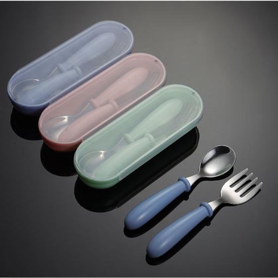1 Set Cutlery Set Eco-friendly Heat Resistant Food Grade Comfortable To Grip K Spoon Kit Students