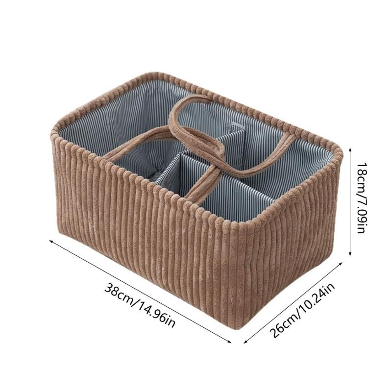 Multipurpose Fabric Storage Basket For Toy Clothes Books Multi-Compartment Organizer Modern Home Decoration