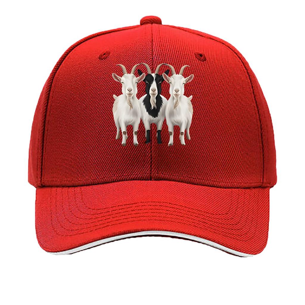 Realistic Plush Goat Toy Home Decor Gift Hip Hop hat Fashion Outdoor Sports Sandwich Baseball Cap