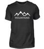 Hiking Heartbeat Mountains Mountaineering Climbing Outdoor Black T Shirt
