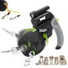Dual Retractable Dog Leash Two In No Tangle Walking Lead Heavy Duty Automatic Rope Lock Padded Handle Small Medium Puppy Breeds