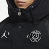 Jordan Paris Saint-Germain Logo Print Badge Hooded Cotton Jacket Men Outerwear Black DB6495-010