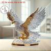 2D Flat Winged Eagle Acrylic Desktop Decoration, Home Decor Plaque Hanging Wall Art Decorative Garden Decoration for Room Door Signs Hanging Square Li