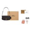 Coach Andrea 24 Klassische Monogramm Abnehmbarer Schultergurt PVC Leder Tragetasche Schultertasche Mittel Damen Taschen Walnuss Schwarz CV973-IMXAQ
