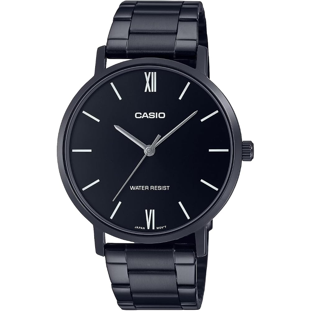 [Casio] CASIO Quartz Men s Watch MTP-VT01B-1B Black x Black IP Metal Band (Overseas Model) [Parallel Import]