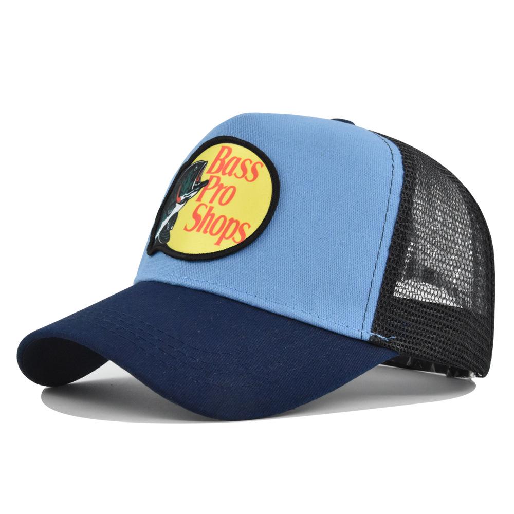 Cappellino a Rete con Visiera Curva e Ricamo a Punto Croce - Cappello da Sole Estivo