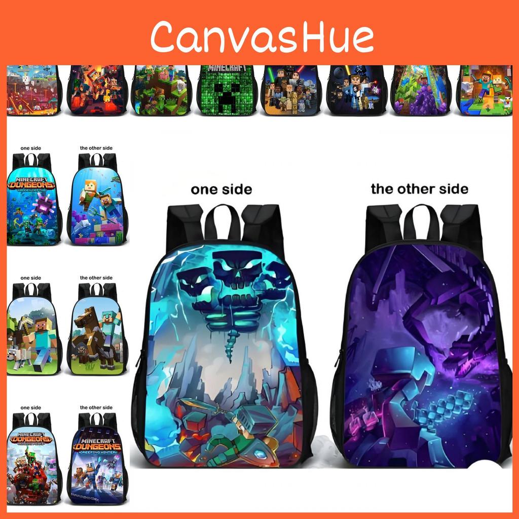 Pattern Double Minecraft Sided Schoolbag Backpack Breathable Bag Fashion Gift
