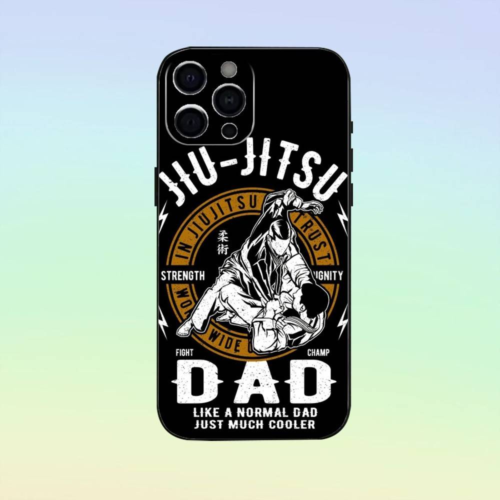 BJJ Brazilian Jiu-Jitsu Phone Case For iPhone17,16,15,14,13,12,11 Plus,Pro Max Soft Black Cover