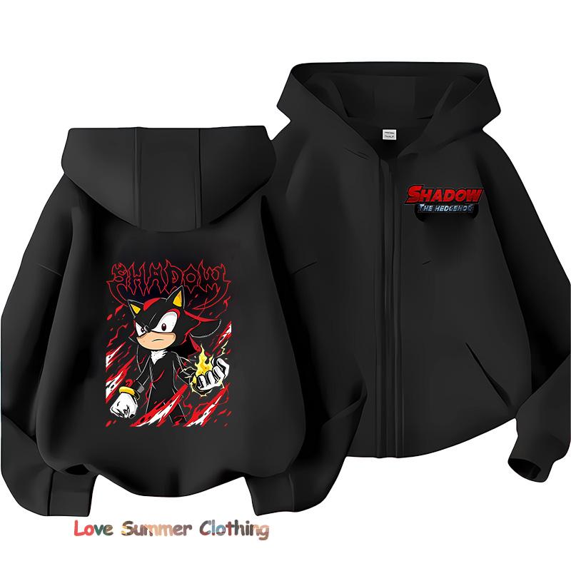 Chlapecká mikina na zip ježek Dívčí podzimní bunda s kapucí Zip sonic Podzimní stín Pulovr Ležérní mikina Velikost 100-160