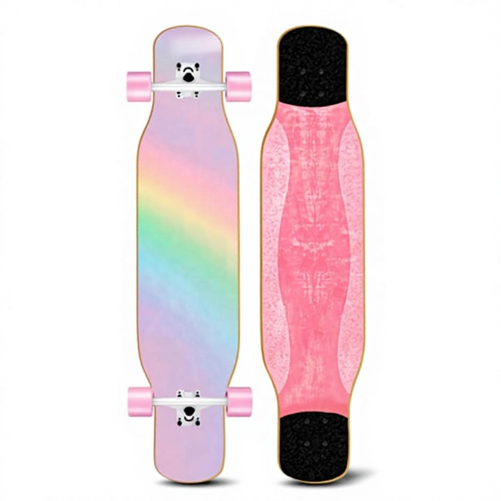 46IN Big Longboard Skateboard Boys Girls Beginners Adults Four-Wheel Street-Style Professional Double Rocker Maple Wood Dyed