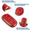 ACROPIX TPU 5 Button Keyless Entry Remote Cover Key Holder Cover for Jeep Cherokee Compass Renegade Grand Cherokee Red 1pc