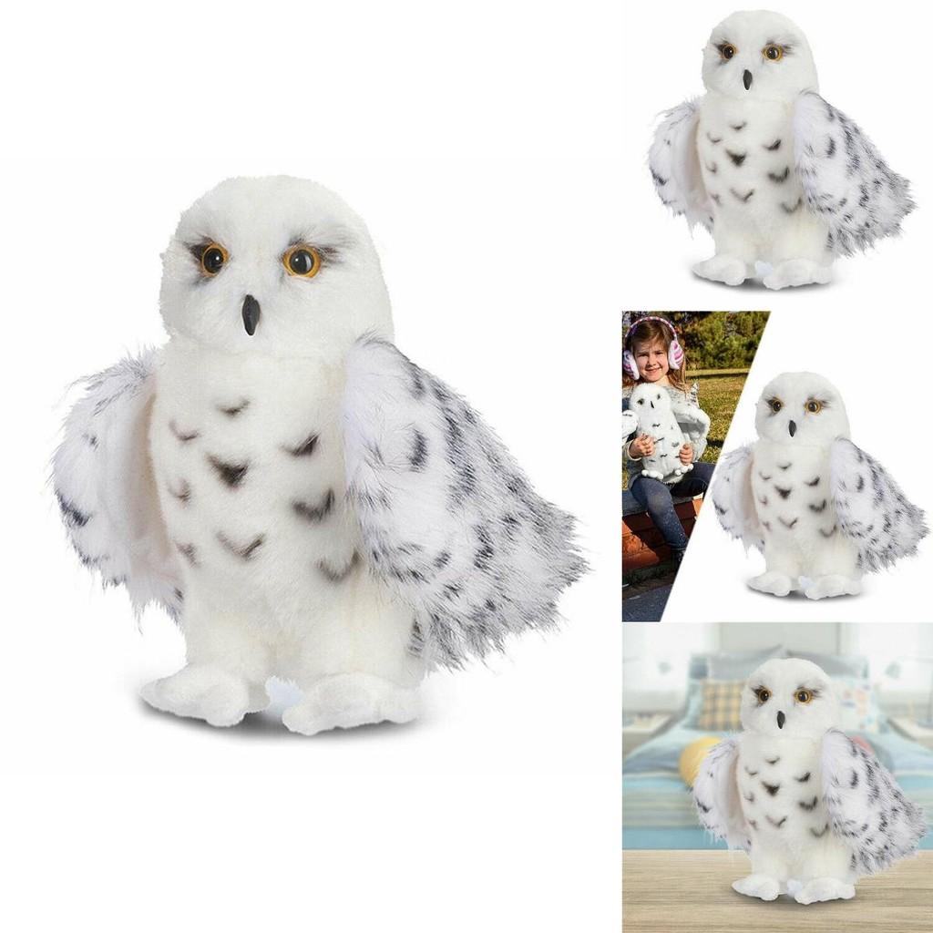 Enchanting Wizard Snowy Owl Plush Toy Fluffy Stuffed Animal Gift For Young Children
