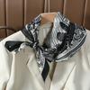 New Print 70cm Silk Satin Headkerchief Women Luxury Design Neck Tie Scarf Female Hair Hand Wrist Foulard Shawl Hijab Bandana