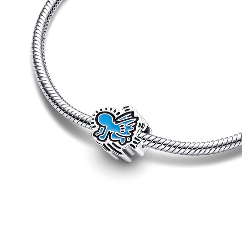 S925 Sterling Silver  Radiant Angel Charm Beads With Cloth Bag Fit Making Bracelet for Women Birthday Jewelry Gifts