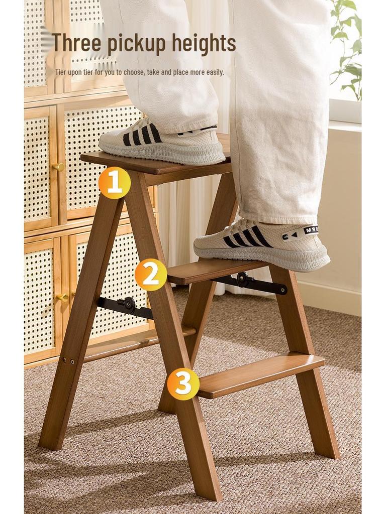 Thickened, Widened Folding Step Stool: A-Frame Ladder & Lightweight Dual-Use Climbing Aid