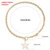 Accessories, Simple White Star Imitation Fritillary Necklace, Temperament Metal Rough Aluminum Chain Sweater Chain