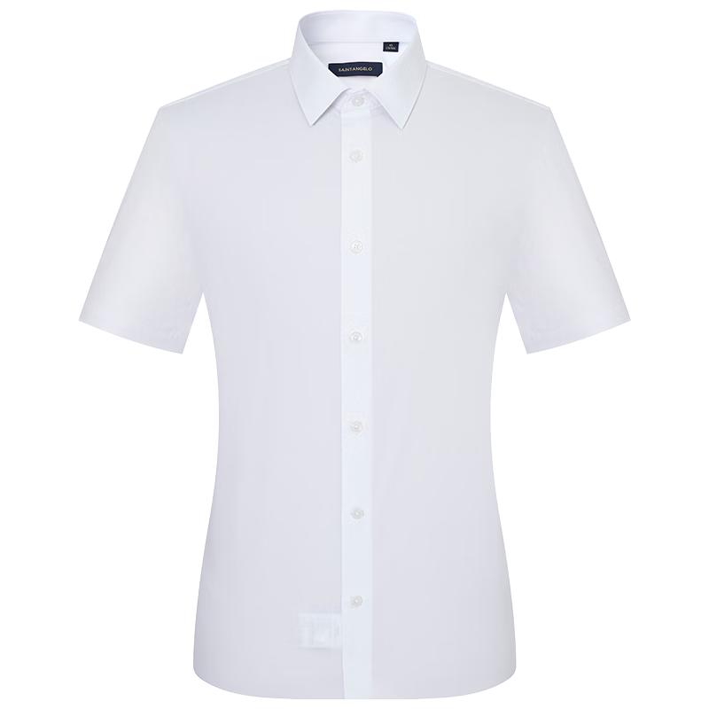 Baoxiniao Men's Business Short Sleeve Solid Shirt