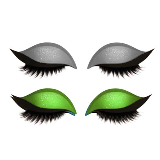 2 Pairs Lazy Eye Shadow Eyelash Patch 2-in-1 Eyeshadow Eyelashes Makeup Stickers Reusable Eye Makeup Stickers with False Lashes Shadow