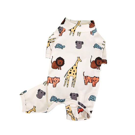 Yousheng Dog Romper Cartoon Animal Pattern Short Sleeve Fashion Spring Summer Pet Dog Jumpsuit for Indoor
