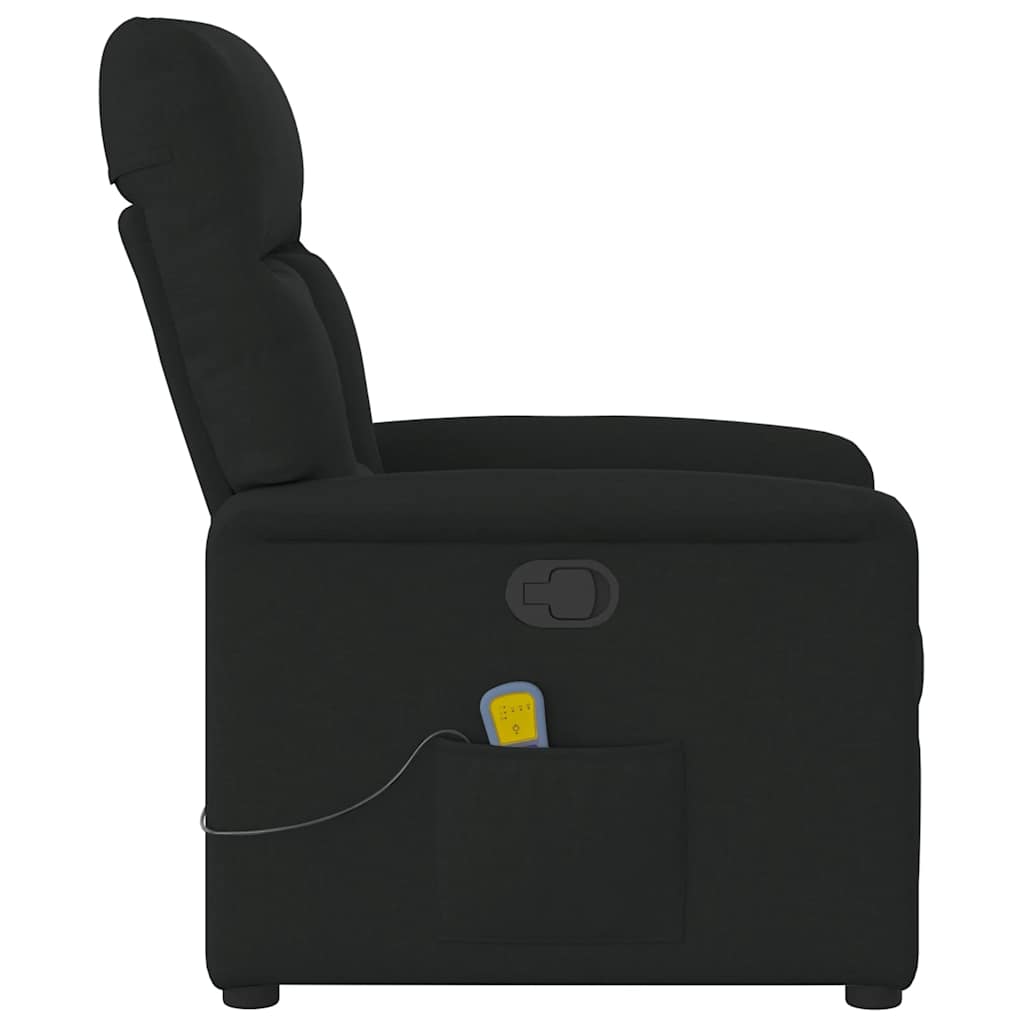 Vidaxl Foldable Massage Armchair, Black, Fabric Upholstered