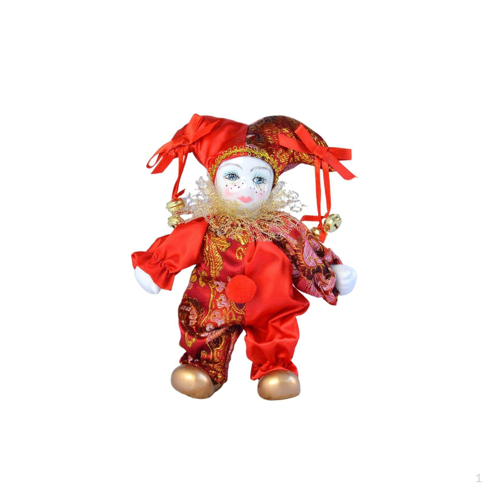 Italian Amor Doll Symbolic Meaning Movable Joint Porcelain Handmade Clown Figurine