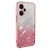 KEYSION Luxury Plating Glitter Phone Case for Xiaomi POCO F5 Transparent Soft TPU Shockproof Back Cover for POCO F5 Pro