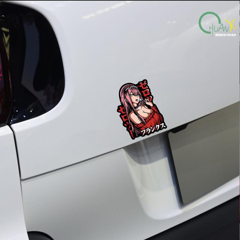 Adesivo de Carro de Personagem de Anime 02darling Cobertura de Arranhão Decoração de Carroceria Decalque Criativo Impermeável Refletivo