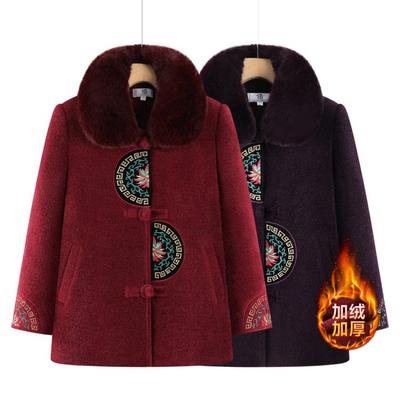 Winter Padded Jacket Thickened Jacket Women's Velvet Winter Padded Jacket Old Lady Top