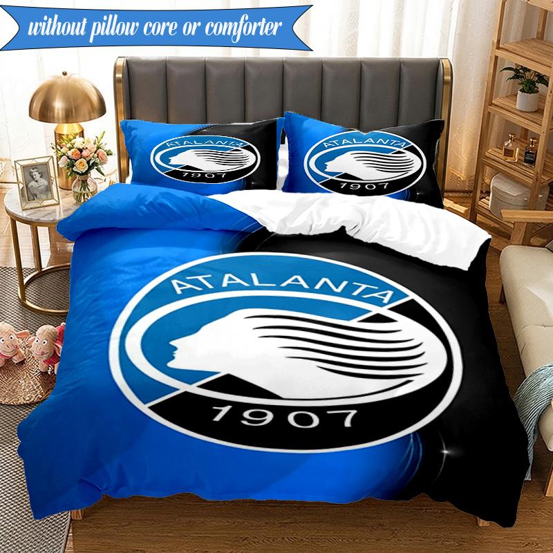 3PCS Atlanta Football Club Bedding Set 2D Printing (Includes 1 Duvet Cover + 2 Pillowcases Coreless), Bedroom decor,Fan Gift