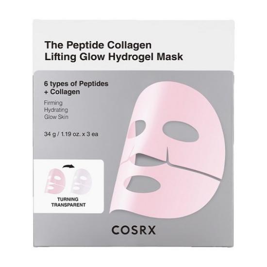 COSRX The Peptide Collagen Lifting Glow Hydrogel Mask Firming & Hydrating Care 3-Pack
