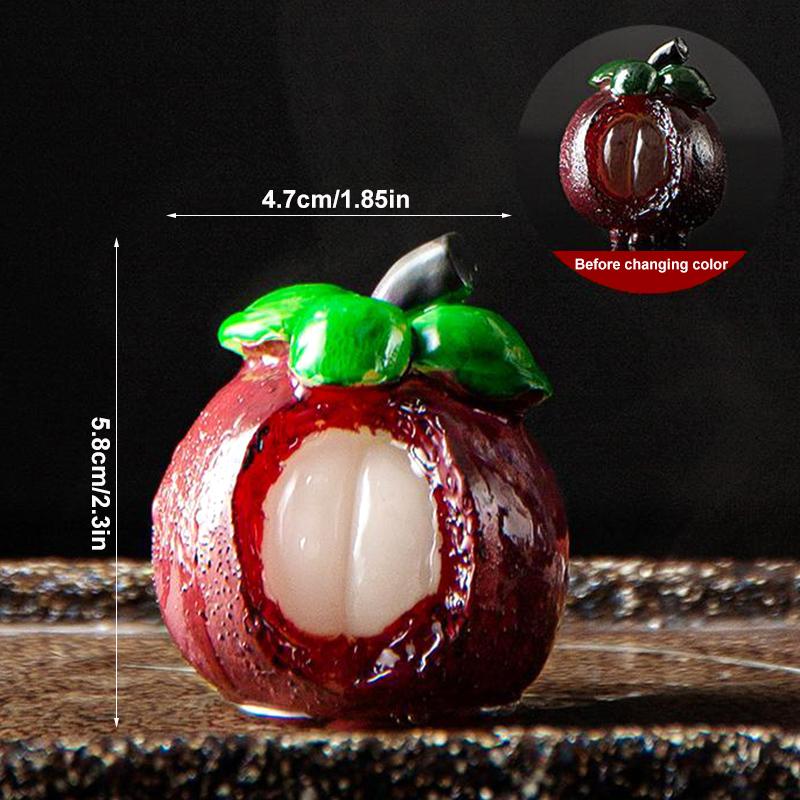 Chinese Resin Color Changing Tea Pet Lucky Fruit Model Tea Figurine Ornaments Home Tea Set Decoration Tea Ceremony Accessories