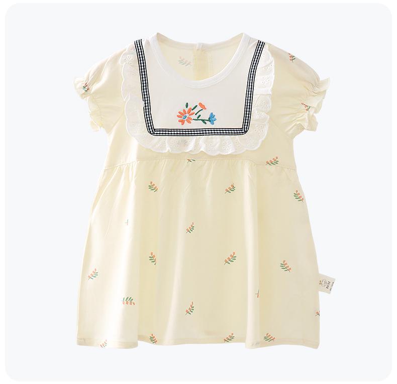 Bestseller Mädchen Sommerkleid mit kurzen Ärmeln aus Baumwolle - Stilvolles Prinzessinnen-Outfit für Kleinkinder