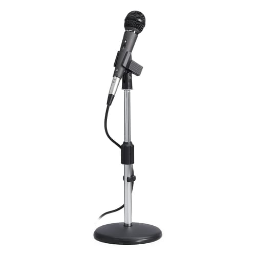 Sanwa Direct Desktop Microphone Stand with Microphone Holder, Height 25-40cm, with Clip, 1 Piece, 400-SPST2