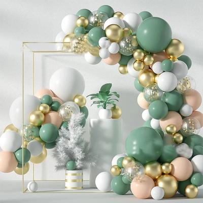 104pcs Teal Blue Latex Balloons Garland Arch Kit Happy Birthday Party Decoration Kids Baby Shower Jungle Party Supplies Baloon