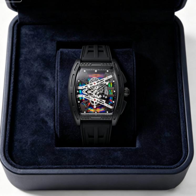 Geneva Men's Steel Band Fashion Calendar Wristwatch - Bestseller Personalized Business Set