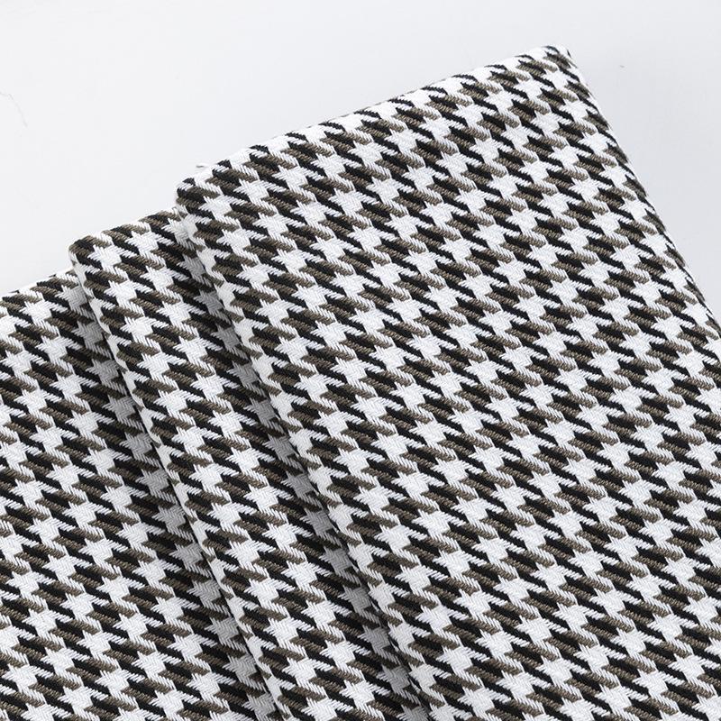 Houndstooth Polyester Linen-like Thick Sofa, Car Seat Cover & Pillowcase Fabric