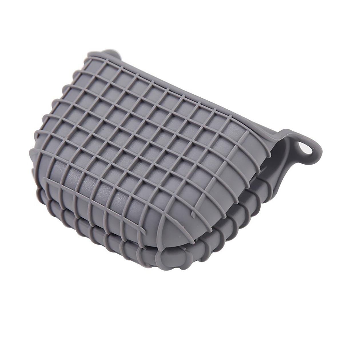 

1PC, cooking gloves, silicone insulation, hand held barbecue silicone pot, hot pot holder серый