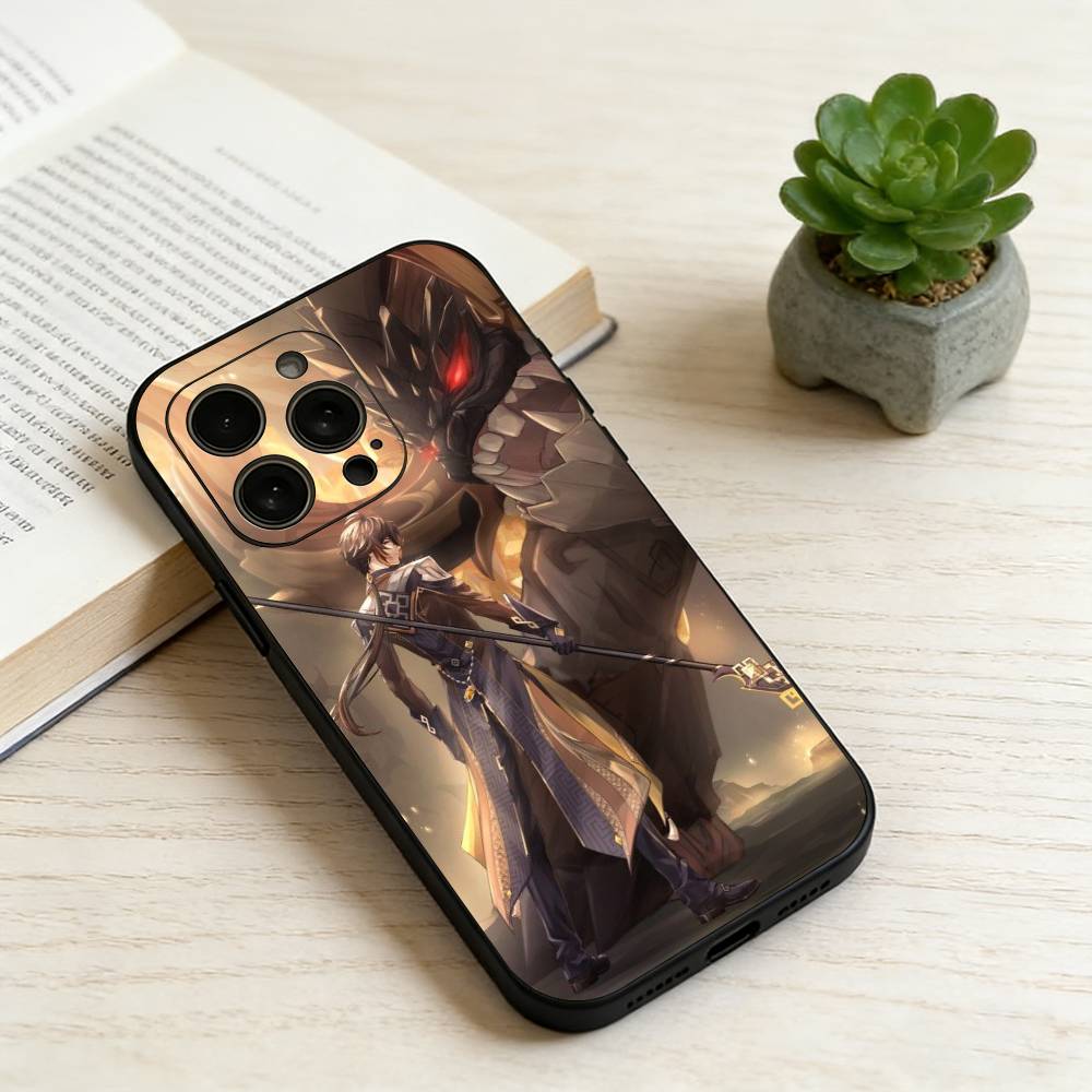 Seven Archons of Genshin Impact Phone Case For iPhone 17, 16,15,14,13,12,11 Plus,Pro Max, Others Soft Black Cover