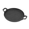 Round Flat Bottom Steak Frying Pan Cast Iron Barbecue Pan Stovetop Griddle  Home Kitchen Cooking