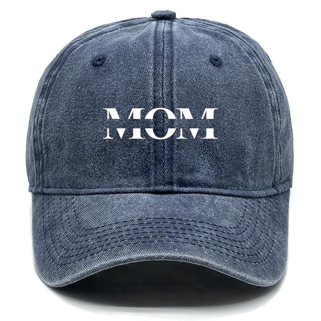 MOM" Print Snapback Baseball Cap, Mother's Day Woman's Cap Simple Sun Visor All-season Stylish Adjustable Sun Hat